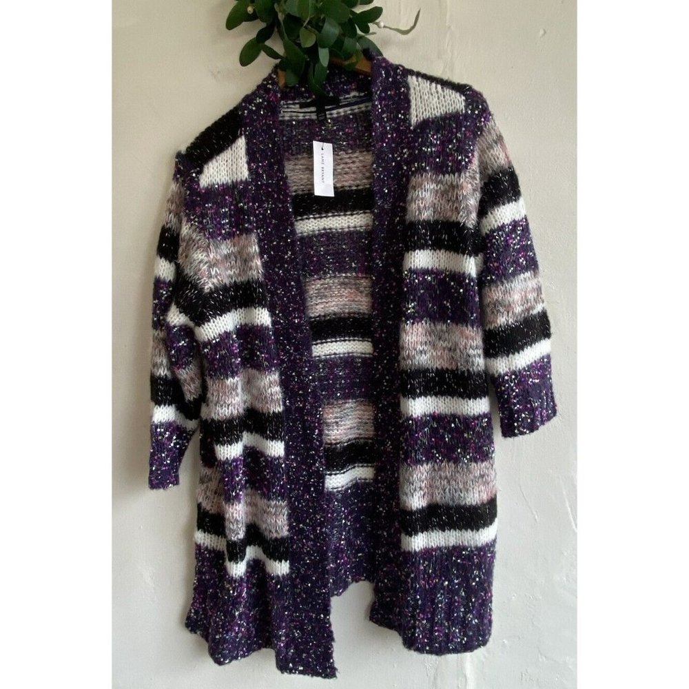 Women's Striped Purple and Black Sweater(Free with Any Purchase of   Shoes)